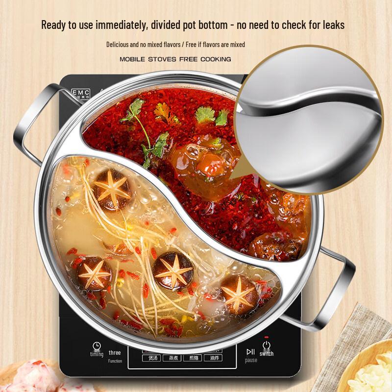 Hui Mai Yuan 201 Stainless Steel Divided Hot Pot