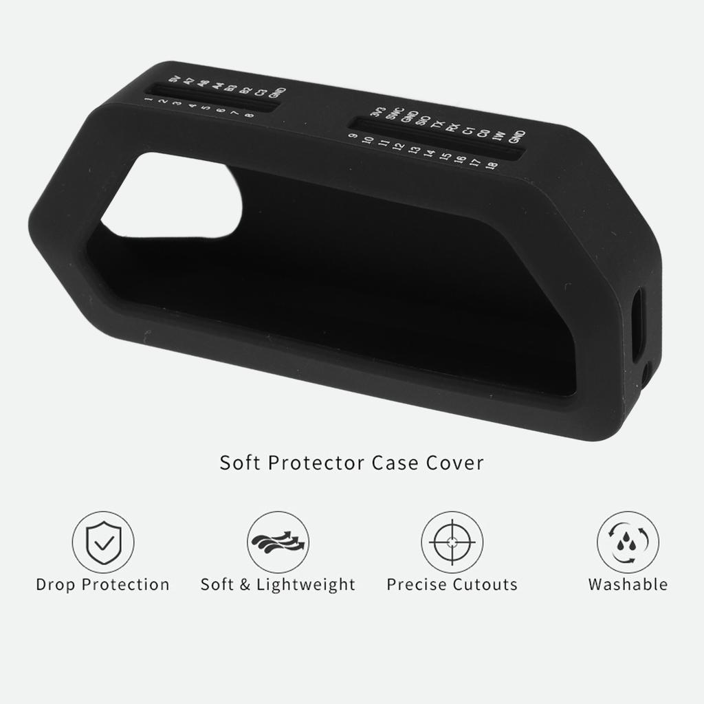 Silicone Case for Flipper Zero Shockproof Dustproof Anti Scratch Soft Protective Case for Flipper Zero WiFi Black