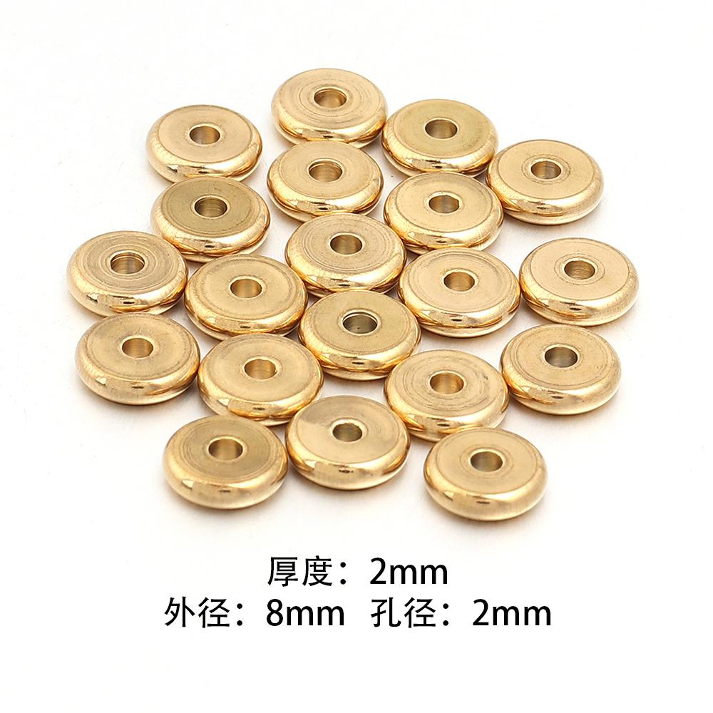 20/50pcs Stainless Steel Spacer Beads Flat Round Loose Wheel Beads For Jewelry Making DIY Charms Bracelet Necklace Accessories
