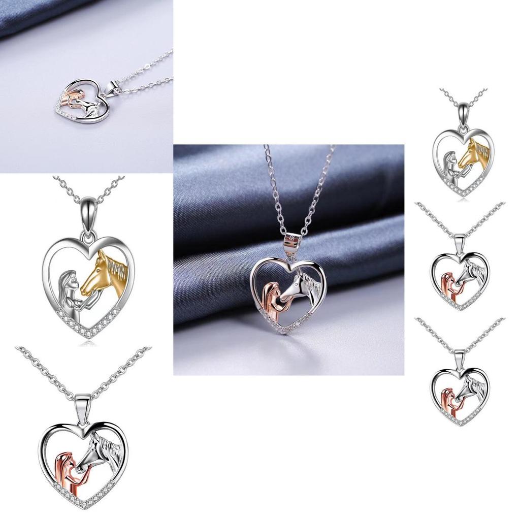 Stylish Animal Themed Heart Shaped Necklace For Girls Perfect Gift For Lovers