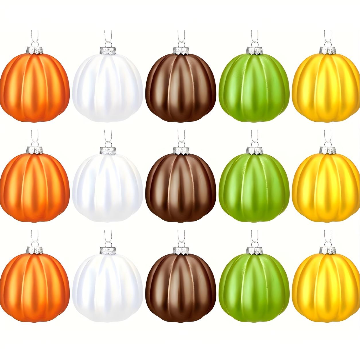 

15Pcs Mini Pumpkin Balls Hanging Thanksgiving Pumpkin Ball Halloween Christmas Tree Decoration Farmhouse Home Party Decor Gift