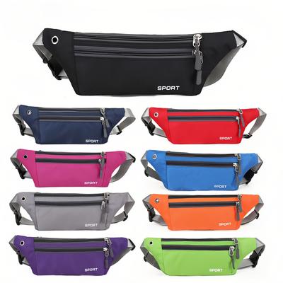 Running Belt - Unisex Fitness Waist Bag with Phone Pocket (lightweight and Durable Canvas, Suitable for Fitness/jogging)-tan