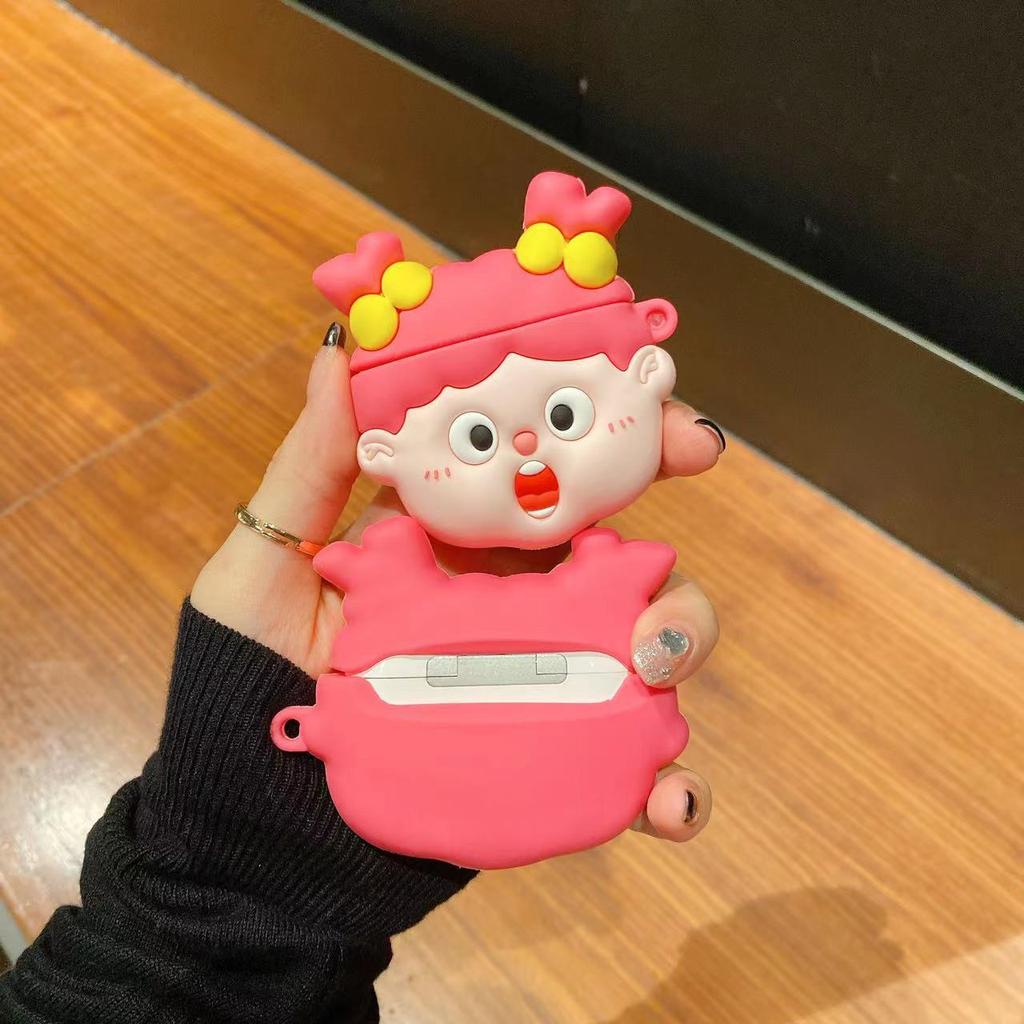 Funny Cute 3D Girl Protective Bluetooth Silicone Earphone Cover For Airpods Pro 2 Case/Airpods Pro Case/Airpods Case Men Girls