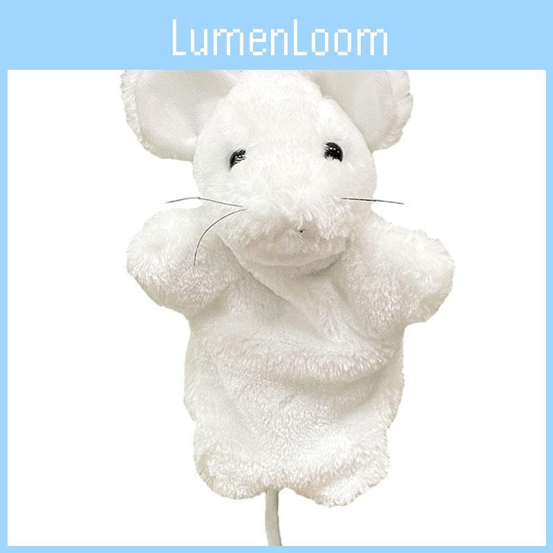 Cartoon White Cute Gray Mouse Yellow Cat Plush Puppet For Children Role Playing