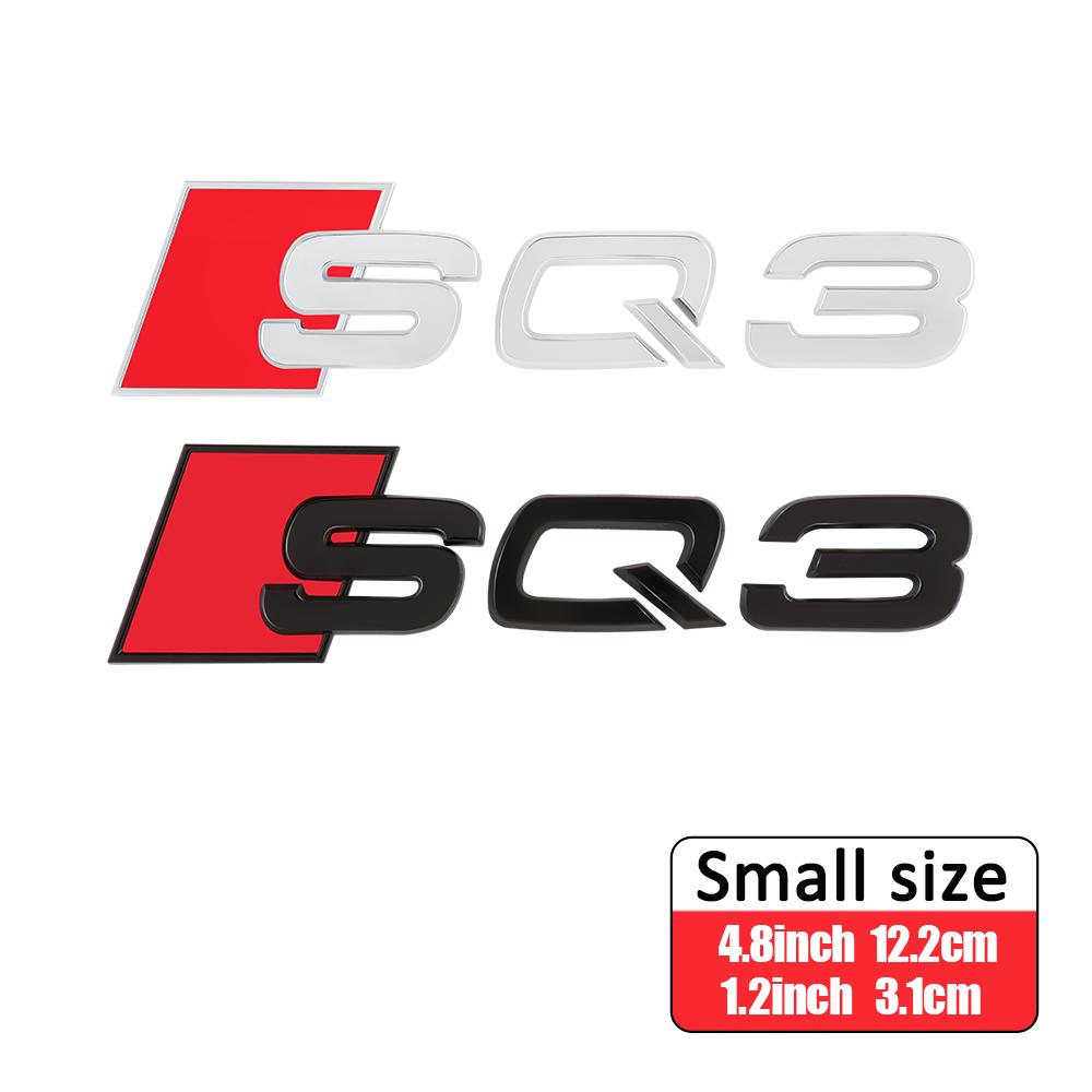 3D ABS Adhesive Black Car Trunk Number Letters Sticker For qwe12 SQ3 SQ5 SQ7 RSQ3 RSQ7 Logo Emblem Nameplate Badge Accessories