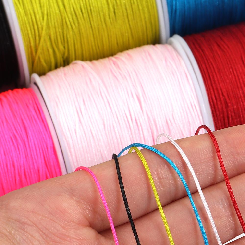 90M/Roll 0.8mm Nylon Thread Cord Chinese Knot Cord String for DIY Jewelry Making Handmade Woven Thread Rope Bracelet Accessories