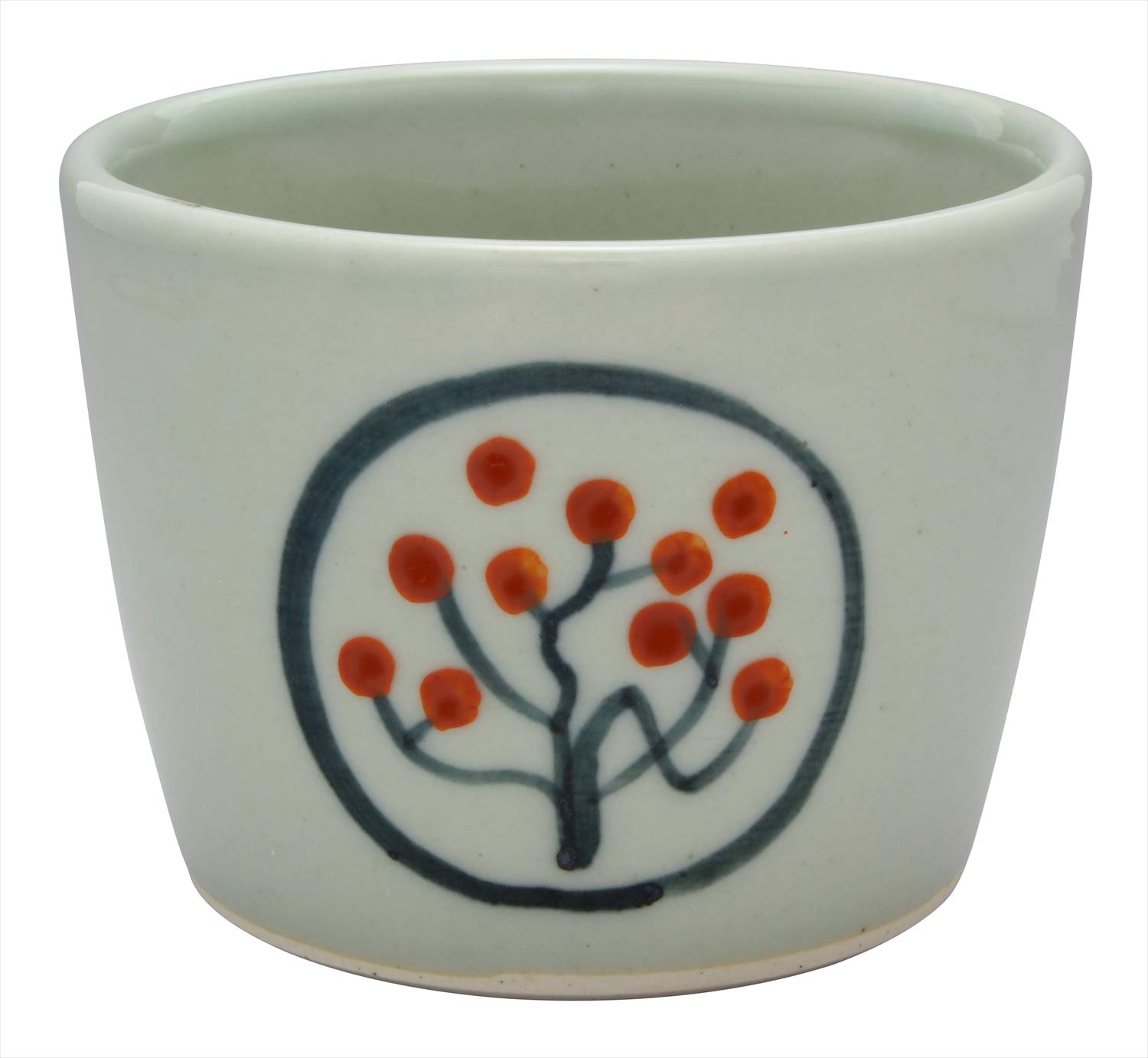 

Aizu Hongo Ware Suigetsu Kiln Soba Cup Red Persimmon