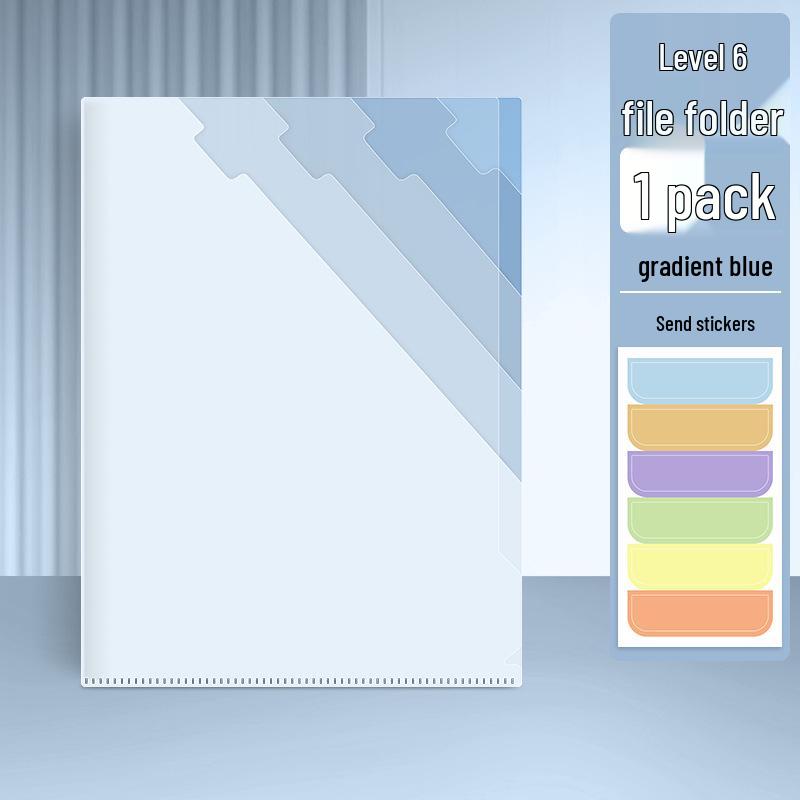 E3101 L-Shaped Thick Transparent A4 File Folder - Dustproof Plastic Document Sleeve