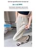 Women's High-Waist Tencel Cotton Linen Wide-Leg Pants - Summer Thin, Floor-Length, Straight Casual Design