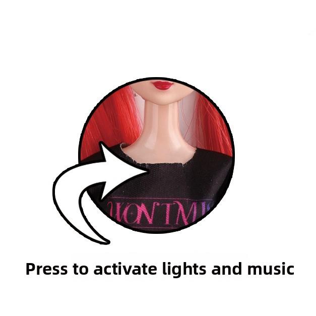 Com Acessórios de Instrumentos Musicais, Música Tema Canção 11,5 Polegadas Sólido K-POP Caça às Bruxas Grupo Feminino 11 Articulações Boneca de Brinquedo