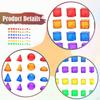 60x 3D Geometric Shapes Blocks Pattern Sphere Cylinder Learning Toys Math Manipulatives for