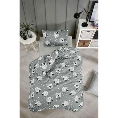 Bedding Set - 1 Duvet Cover 220 X 240 Cm + 2 Pillowcases 60 X 60 Cm - 65% Cotton, 35% Polyester - Grey