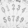 10 Pieces Number Birthday Candles Numbers 0-9 Glitter Cake Decoration Birthday Party Supplies Numeral Holiday Cake Candles