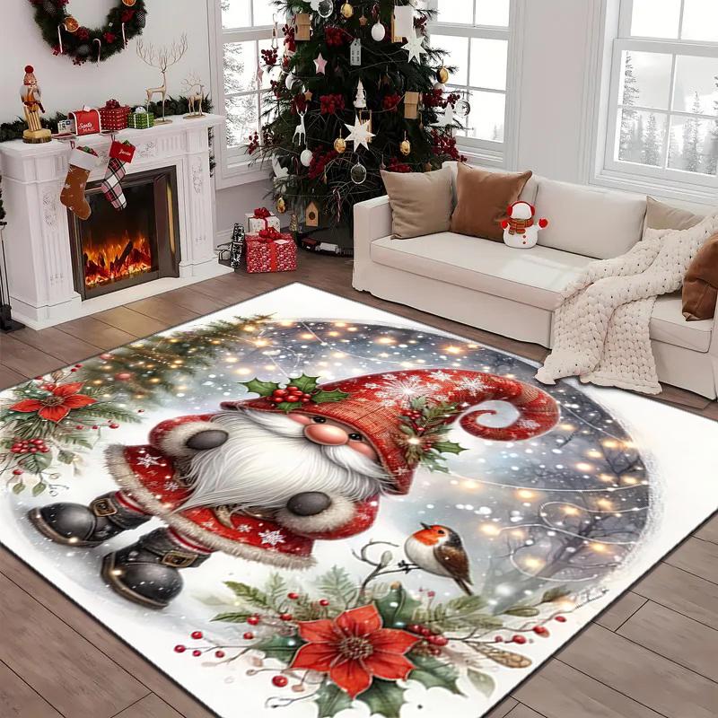 Christmas Gnome Festive Lights Flowers Carpet Home Decor Living Room And Bedroom Mats Office Chair Cushion Doormat Christmas Gifts