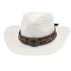 Men and women seaside vacation upturned edge beach hat western cowboy hat spring and summer outdoor travel shading Tibetan hat straw hat