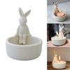 Lovely Candle Stand Ceramic Rabbit Tealight Holder for Easter and Everyday Use Decorative Candlestick