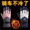 Winter Ski Warm Gloves Couple Models Fleece Thickened Waterproof and Cold-proof Cycling Outdoor Sports Cotton Gloves Spot
