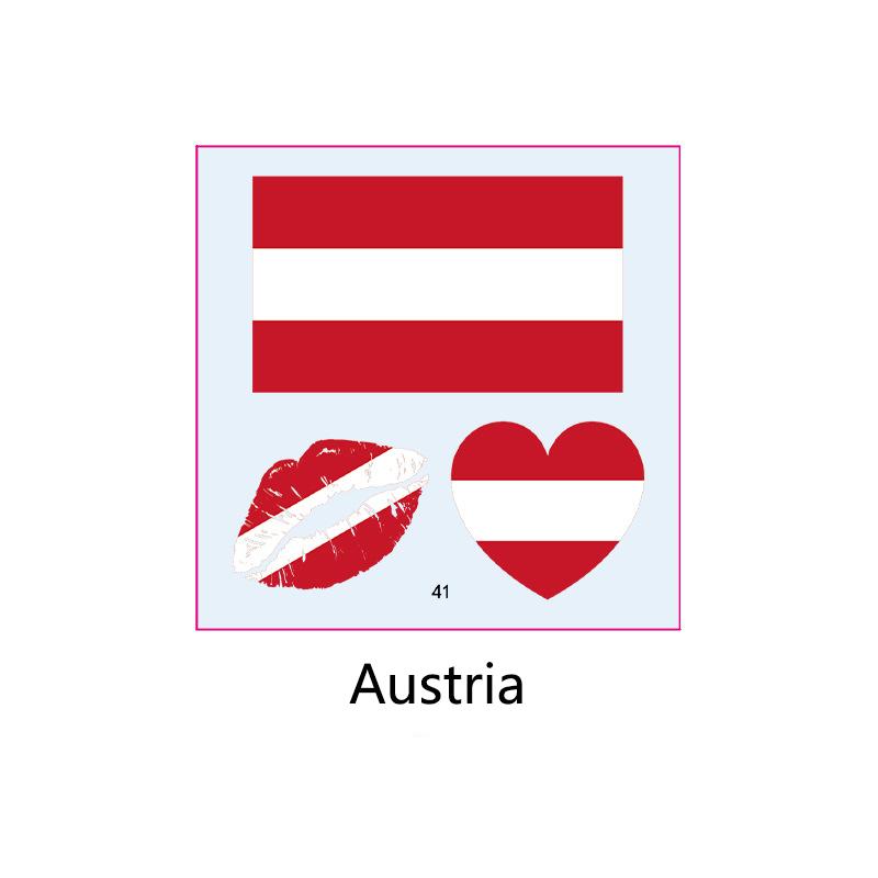 Football Sports Match National Flag Stickers Football Fans Cheer and Assist for Soccer Players,Face Arm Body Temporary Tattoos