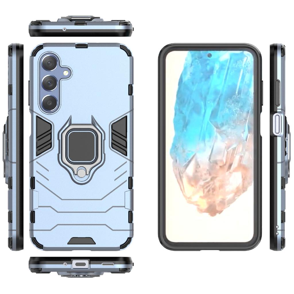 For Samsung Galaxy M35 5G Case Ring Kickstand PC+TPU Protective Phone Cover