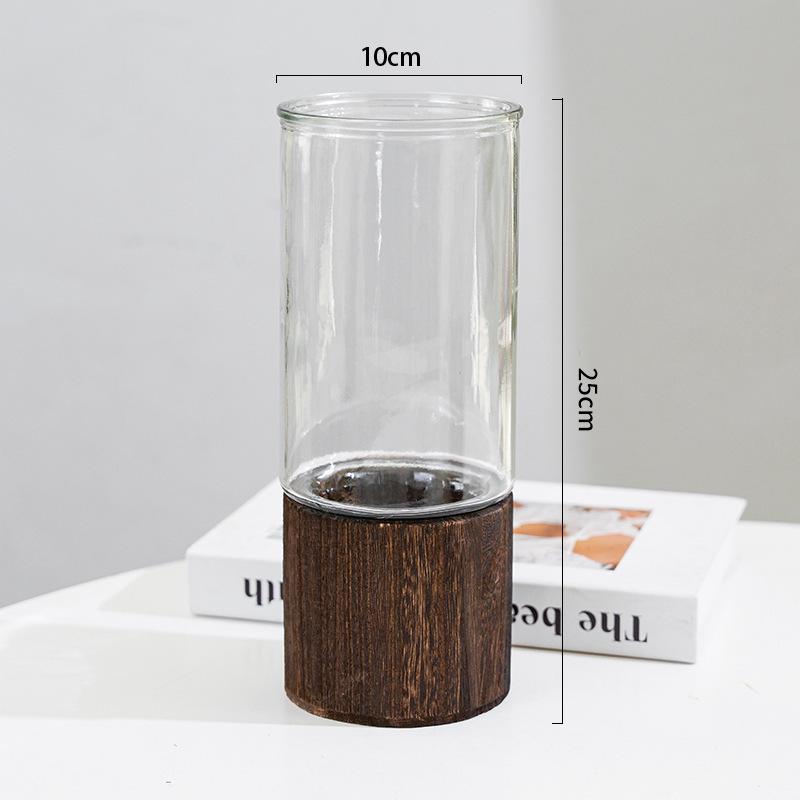 Large Glass Vase with Free Shipping – High-End Ins Style, Transparent Hydroponic Bottle for Fresh Flowers, Home Decor