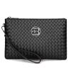 New Soft Leather Handbag with Soft Surface Embossed Weaving for Men, Fashionable and Trendy Handbag