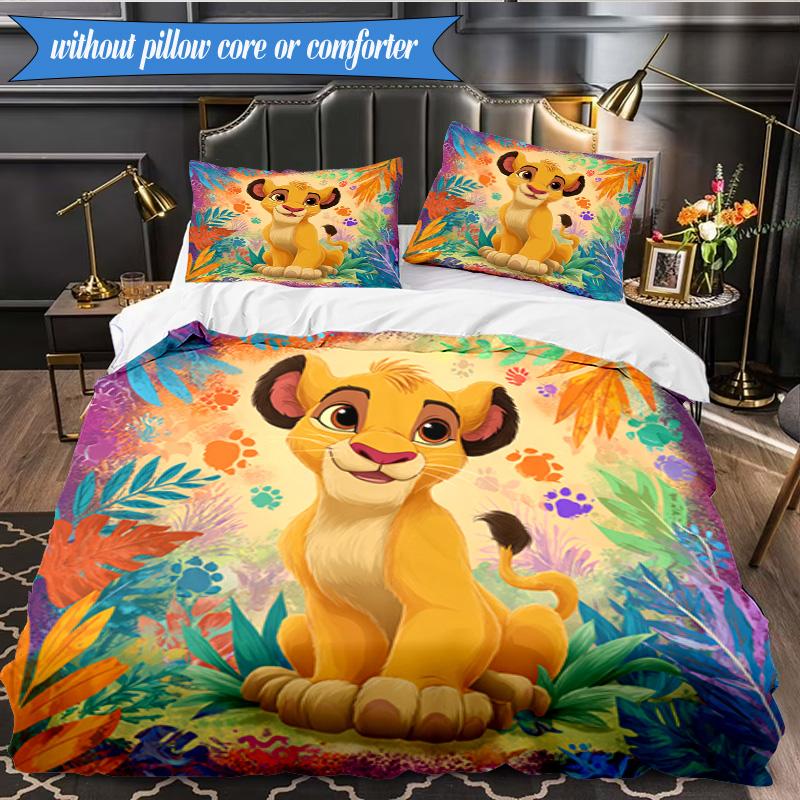 Lion king 3pcs K-pop music group Bedding set,Ideal for Bedroom, Dormitory,Including Duvet Cover And 2pcs Pillowcases,Fan gifts