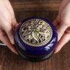 Blue Electronic Incense Burner Timing Temperature Regulation OUD Ceramic Censer 220V Essential Oil Lamp Home Fragrance Stove