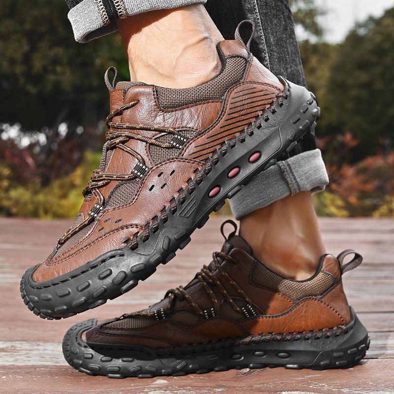 Fashion Non-Slip Walking Footwear Men's Casual Lace-Up Walking Shoes 2025 New Comfortable Sneakers Men Lightweight Outdoor Sports Shoes