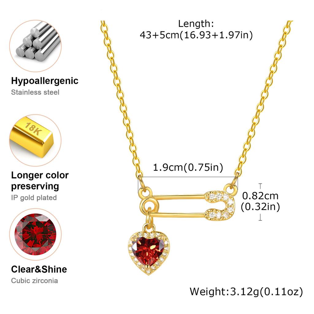 Vnox Diverse Heart Pendant Necklace For Women Girls, Stainless Steel Shell CZ Crystal Charm Choker, Fashion Jewelry Party Gifts