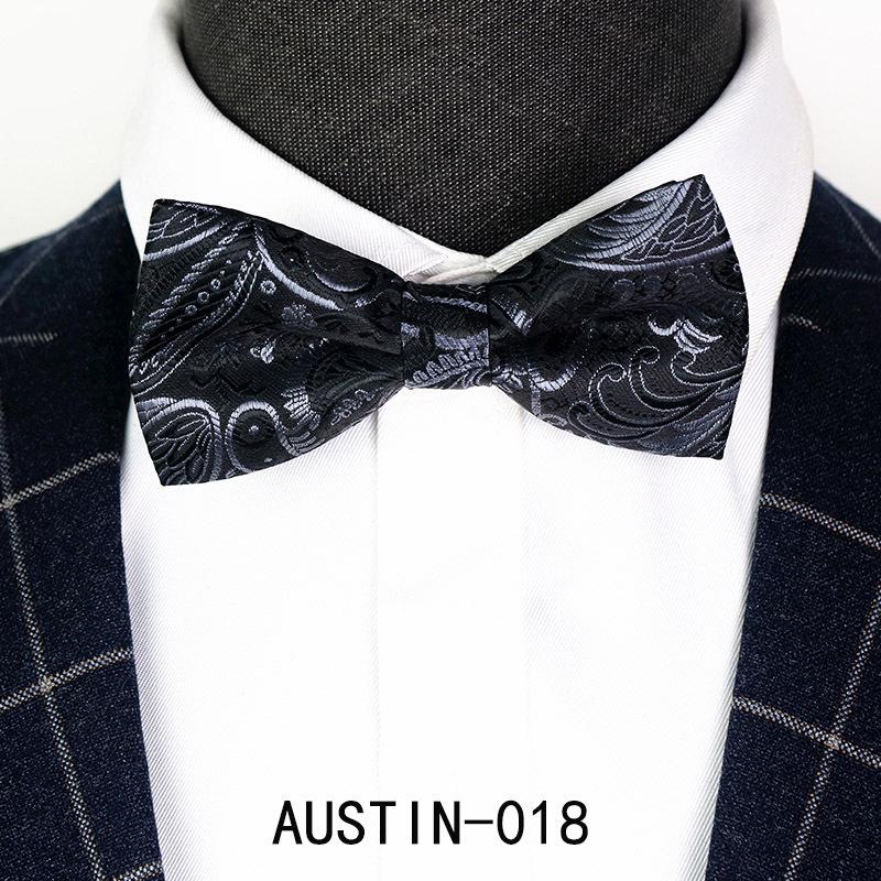 Men's Jacquard Bow Tie & Boutonniere Set for Weddings