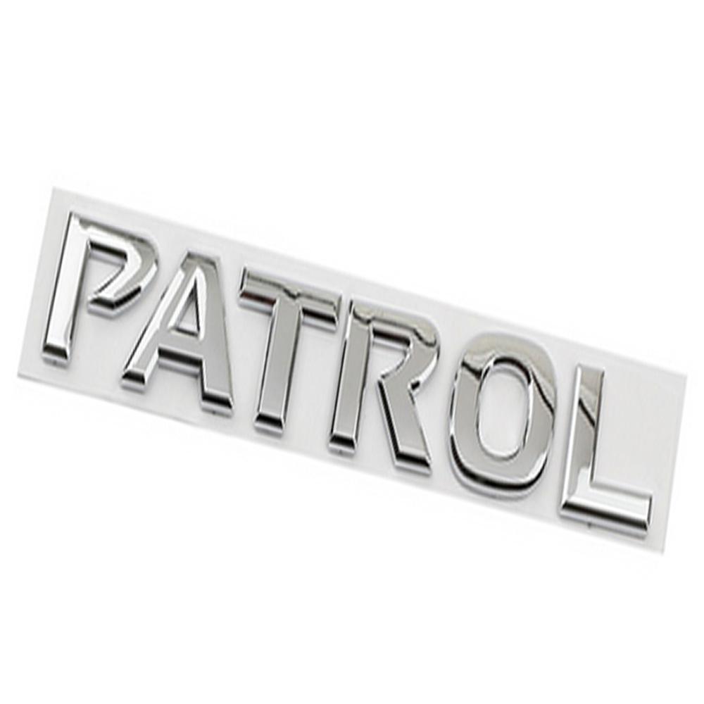 

1 Piece Car Trunk ABS Letters Logo Badges Logos For Nissan Patrol Y61 Y62 Y63 Stickers Waterpoof Automovies Accessories