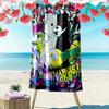 Monokuma 2D Flat Print Beach Towel, Large Soft Quick Dry Towel for Beach Camping SwimmingZSTJ0915071