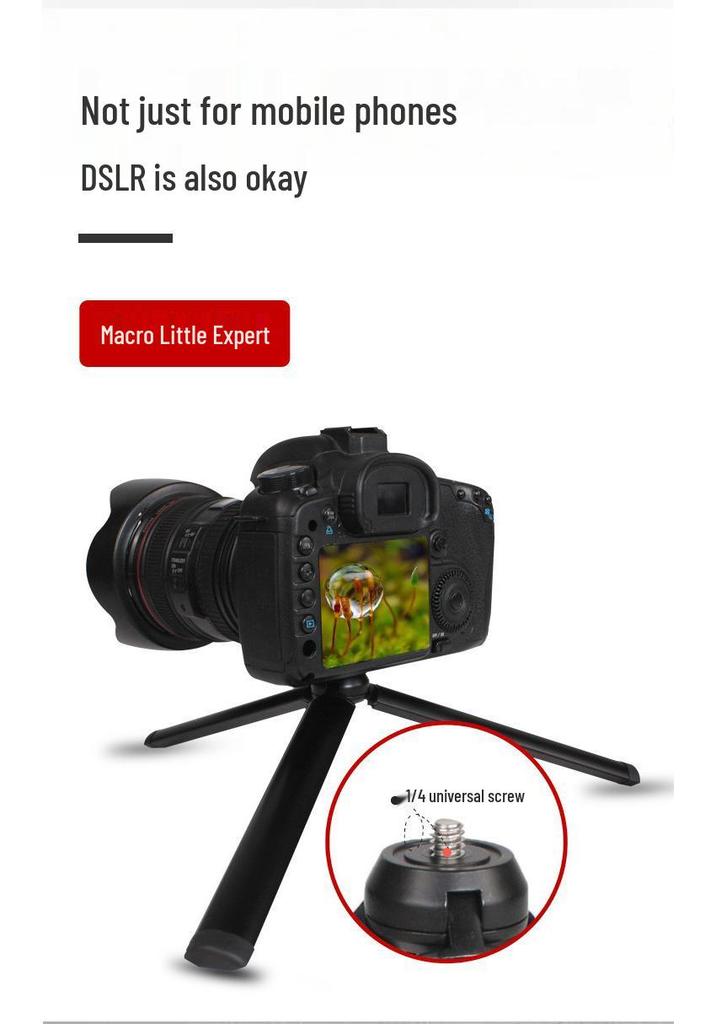 Leshe Tu DSLR Camera Tripod Stable Metal Base & Mobile Selfie Bracket