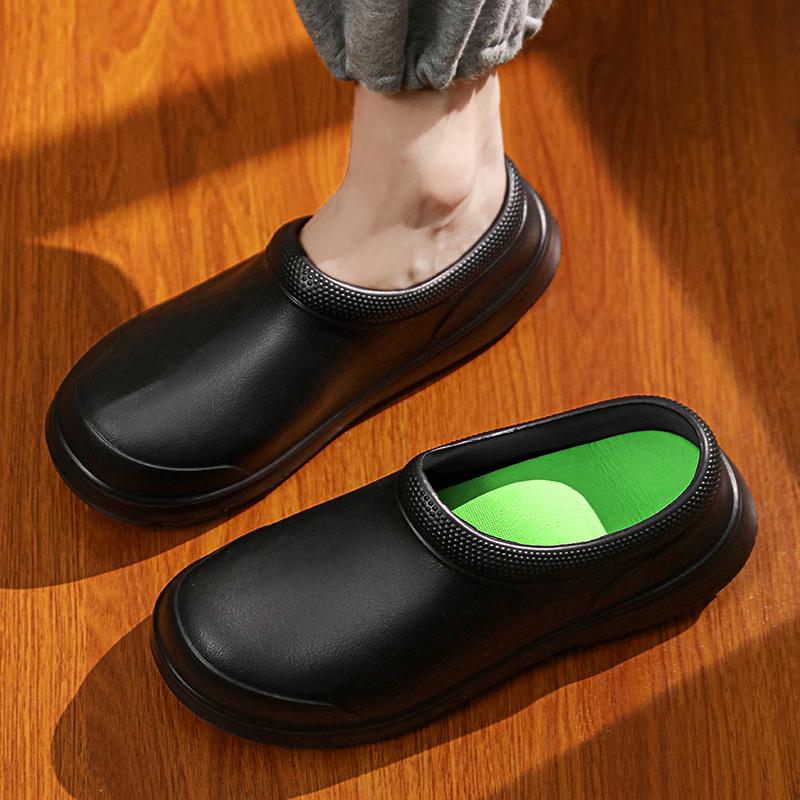 Kochschuhe Vier Jahreszeiten Weiche Sohle Rutschfest Ölbeständig Wasserdicht Küchenarbeitschuhe Herren Sandalen Gartenschuhe Outdoor Hausschuhe