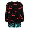 Dames T-shirt Tee Halloween Bedrukt Knoop 3/4 Mouw Tuniek Dagelijks Weekend Mode Basic V-hals Normale Top