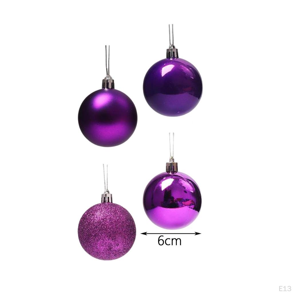 24 Pieces Christmas Tree Ornaments Shatterproof Hanging Xmas Balls for Outdoor Decor