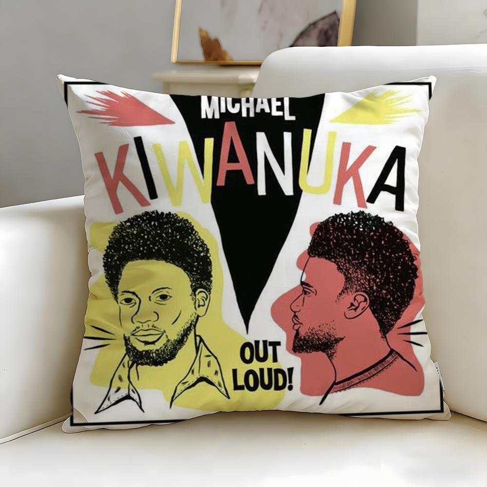 Popular Singer Michael Kiwanuka Cushion Cover Soft EasyWash Pillow Case Versatile for Couch Bed Travel and Office
