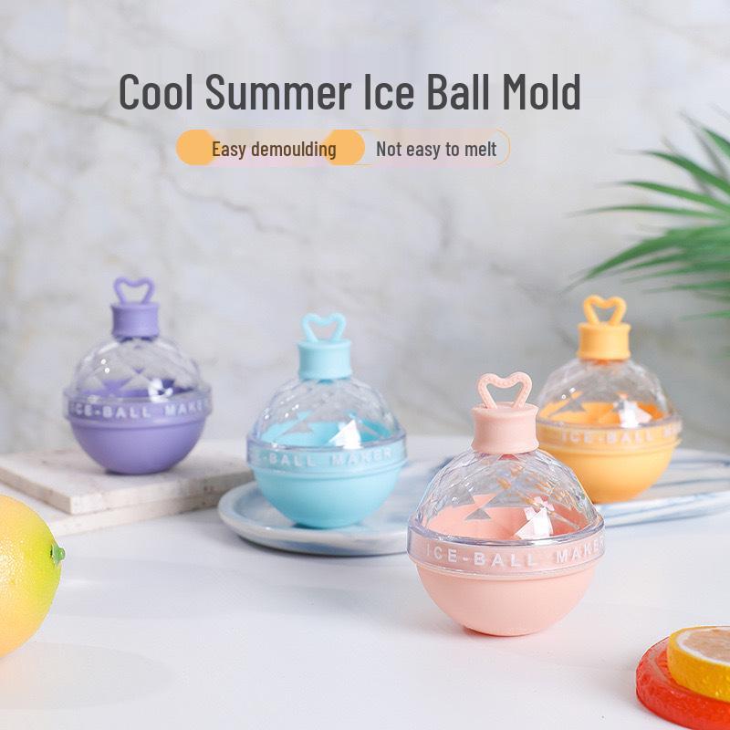 Forma na led ve tvaru srdce na whisky – Velký silikonový tác na kulaté ledové koule