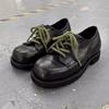 Mens Derby Shoes Thick Sole Casual Oxford Style Business Dress Black Daily Wear