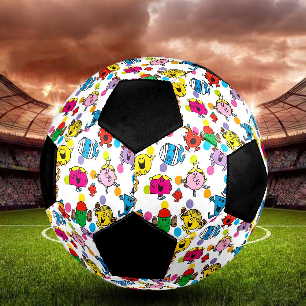 Mr. Men and Little Miss Soccer Ball Colorful All Ages Machine Stitched PVC Competition Ready Durable High-Bounce.SIZE5