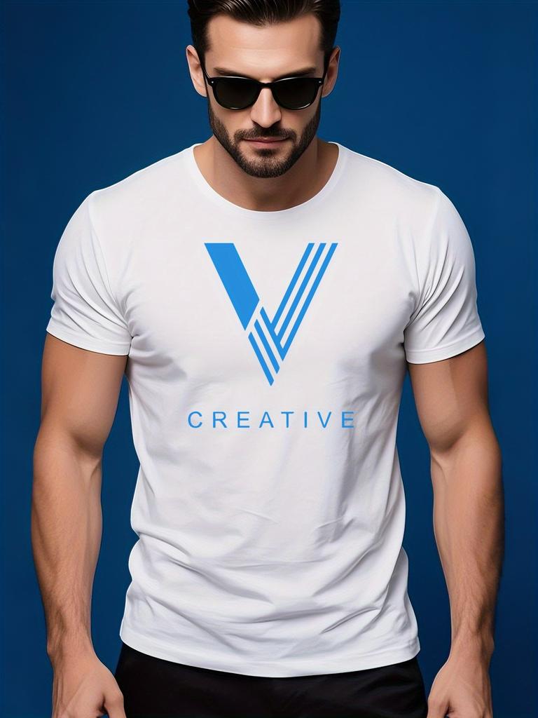 CRATIVE Graphic Casual Tshirt - Summer Short Sleeve Round...