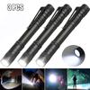 1-5PCS Mini LED Light Penlight Flashlight White/Purple Torch Pen Light with Clip Torch Lamp Batteries Not Included