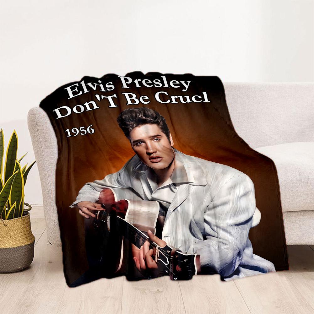 Elvis Presley Performance Blanket Warmthful Decor Great for Picnics Seaside Bed for All Occasions Digital Print