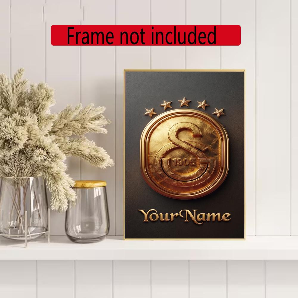 Galatasaray Personalized Name Round Diamond Painting Kit Diamond Embroidery Painting Rhinestones Mosaic Frameless Handwork Decoration Arts
