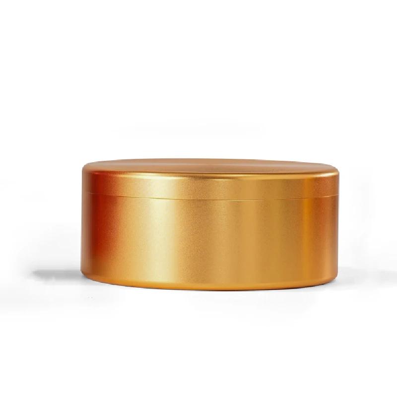 Round Aluminum Alloy Tea Pot Trumpet Portable Travel Tea Box Metal Mini Stainless Steel Sealed Tea Box Home Decoration Gift