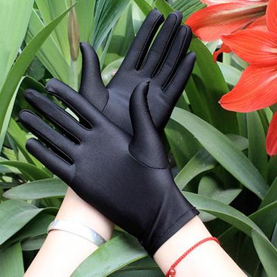 Wrist Gloves Smooth Satin for Party Dress Prom Evening Wedding