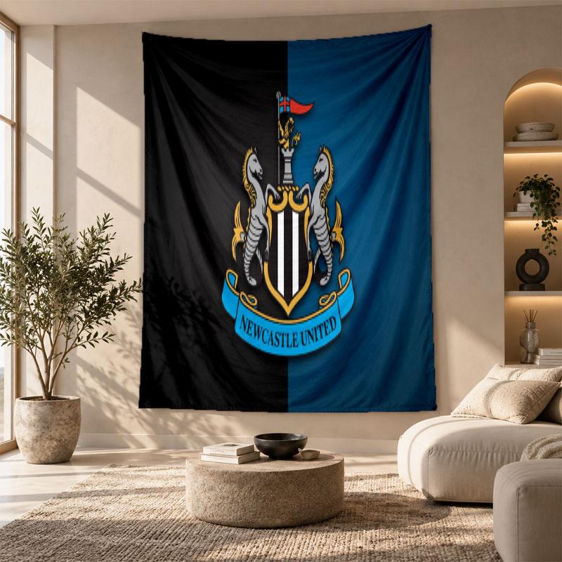 Dekorativer Wandteppich, Newcastle United Fußball Aufdruck Wandkunst, Leichte Wanddekoration Für Schlafzimmer Hintergrund