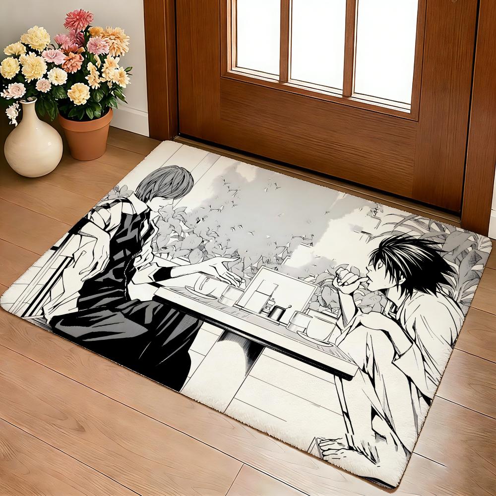 Hot Anime D-Death N-Note Floor Mat Cozy Flannel Soft Thick Non-Slip Mat For Living Room Bedroom Kitchen Decor Rugs