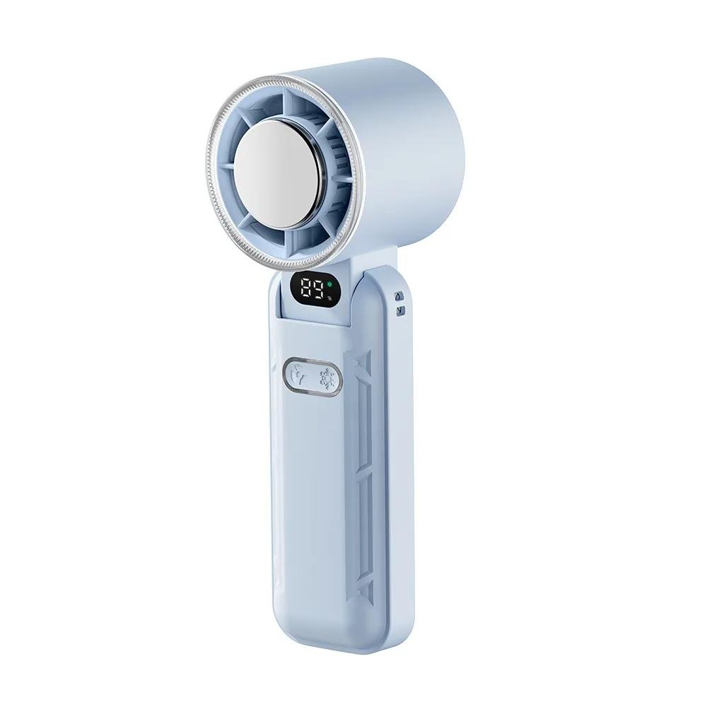 Portable Handheld Fan 5 Gear Wind Air Cooler 3600mAh Rechargeable Hand Fan with Air Turbo Tech Cooling Fan for Travel Camping