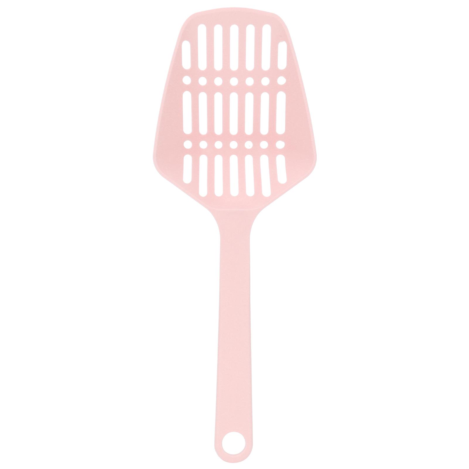 

ПП Треугольная Большая Лопатка для Кошачьего Наполнителя Инструмент для Уборки Товары для Питомцев с Крючком на СпинкеРозовый розовый